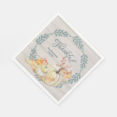 ファーム素朴紅葉nカボプキンサンクスギビング スタンダードランチョンナプキン (角)