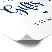 ファーム素朴、ネイビーブルー、ウェディングカード、ギフト ポスター (角)