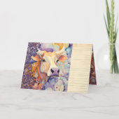 ファーム結婚のイベントカラフルカウパープル 招待状 (正面)