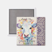 ファーム結婚の白牛ありがとう マグネット (正面/裏面)