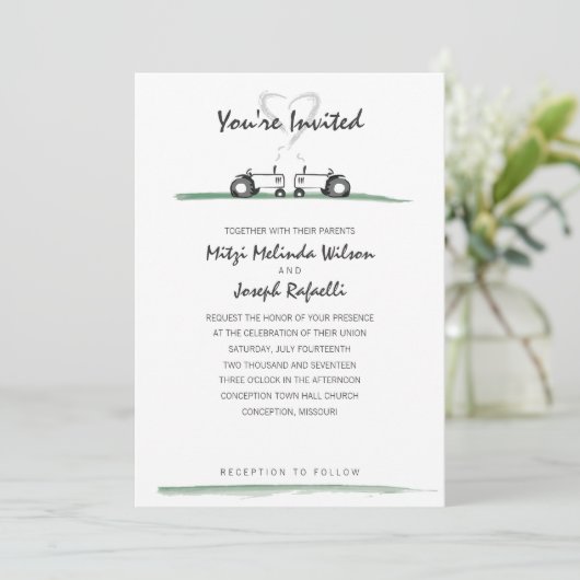 ファーム結婚式招待状--クラシックスタイル 招待状 (スタンド正面)