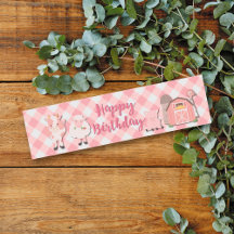 ファーム誕生日ウォーターボトルラベル