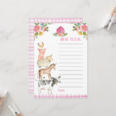 ファーム誕生日ガール納屋周囲の庭タイムカプセルカード カード (正面/裏面インサイチュ)