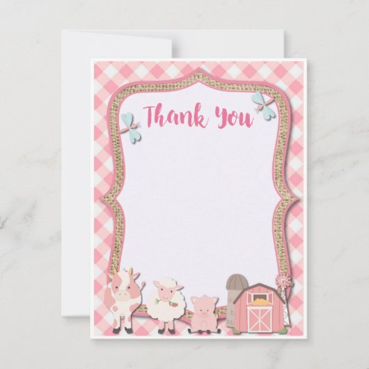 ファーム誕生日サンキューカード サンキューカード (正面)