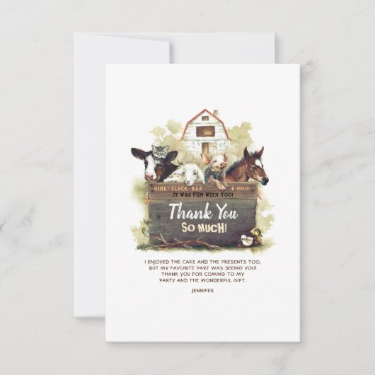 ファーム誕生日サンキューフォト サンキューカード (正面)