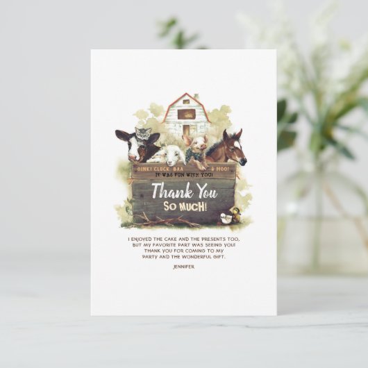 ファーム誕生日サンキューフォト サンキューカード (スタンド正面)