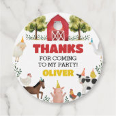 ファーム誕生日サークルメッセージカード フェイバータグ (正面)