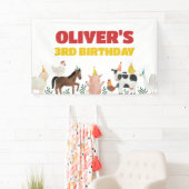 ファーム誕生日バックドランドバーンドアニマルズバナー 横断幕 (インサイチュ)