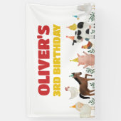 ファーム誕生日バックドランドバーンドアニマルズバナー 横断幕 (縦)