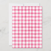 ファーム誕生日ピンクオールドマクドナルド納屋周囲の庭パーティー 招待状 (裏面)