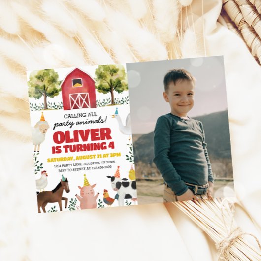 ファーム誕生日フォト招待状 招待状