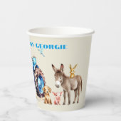 ファーム誕生日ブルートラクターパーティー 紙コップ (裏面)