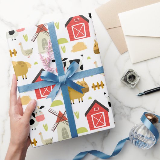 ファーム誕生日ベビーシャワー ラッピングペーパー (ギフト)