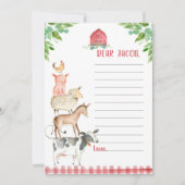 ファーム誕生日ボーイ納屋周囲の庭タイムカプセルカード  カード (正面)