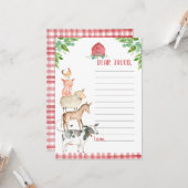 ファーム誕生日ボーイ納屋周囲の庭タイムカプセルカード  カード (正面/裏面インサイチュ)