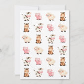 ファーム誕生日招待状ガールファーム招待状 招待状 (裏面)