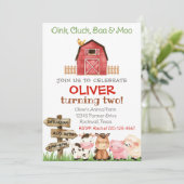 ファーム誕生日招待状ボーイファーム招待状 招待状 (スタンド正面)