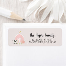 ファーム誕生日招待状差出人住所ラベル