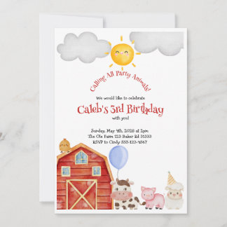 ファーム誕生日招待状 招待状