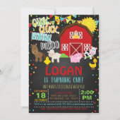 ファーム誕生日招待状- Blk 招待状 (正面)