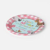 ファーム誕生日紙プレート7"オールドマクドナルドパーティー ペーパープレート (アングル)