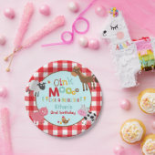 ファーム誕生日紙プレート7"オールドマクドナルドパーティー ペーパープレート (パーティー)