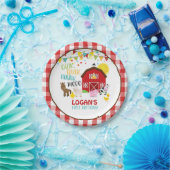 ファーム誕生日紙プレート-ホワイト ペーパープレート (パーティー)