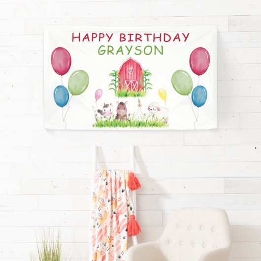 ファーム誕生日 パーソナライズされた 横断幕 (インサイチュ)