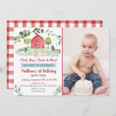 ファーム誕生日 招待状 (正面/裏面)