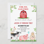 ファーム誕生日 招待状 (正面)