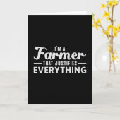 ファーム農家農業農業おもしろいトラクタギフト カード (黄色い花)