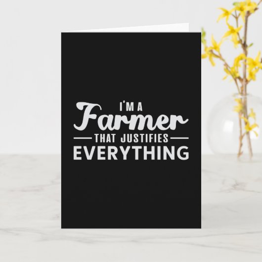 ファーム農家農業農業おもしろいトラクタギフト カード (黄色い花)