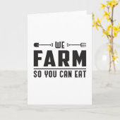 ファーム農家農業農業チキンギフトアイディア カード (黄色い花)