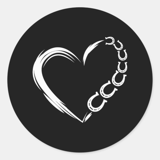 ファーム農家馬蹄形ハートポニーホースライディング ラウンドシール (正面)