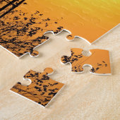 ファーム風車シルエットジグソーとカンザスサンセット ジグソーパズル (側面)