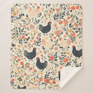 ファーム鶏、鶏\花コテージ シェルパブランケット