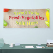 ファーム2テーブル新鮮な野菜の販売ここにバナー 横断幕 (トレードショー)