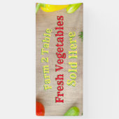 ファーム2テーブル新鮮な野菜の販売ここにバナー 横断幕 (縦)