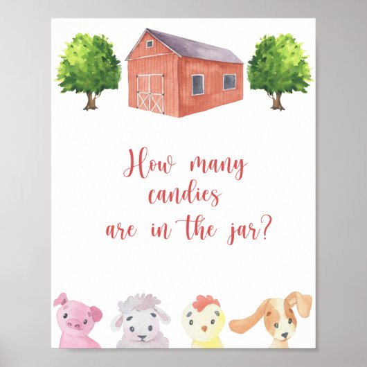 ファーム – キャンディーズの数を推測するポスター ポスター (正面)