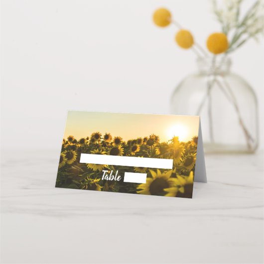 ファーム&サンフラワー結婚ズ座席表 プレイスカード (正面)