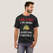 ファーム・トゥ・テーブルを楽しむ方への答え Tシャツ (正面フル)