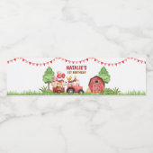 ファーム，バーンドアニマル，納屋周囲の庭，牧場 ペットボトルラベル (シングルラベル)