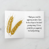 「ファーム・フレッシュ・サンキュー」 招待状 (内部)