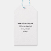 ファーム・フレッシュ |製品パーソナライズされたラベル ギフトタグ (裏面)