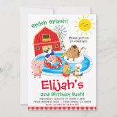 ファーム、プールパーティー 招待状 (正面)