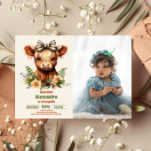 ファーム ホーリーコー ハイランド 1歳の誕生日 写真 招待状