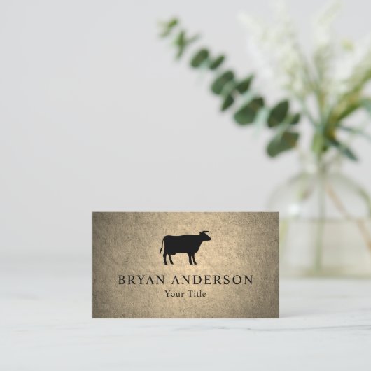 ファーム-牛 名刺 (スタンド正面)