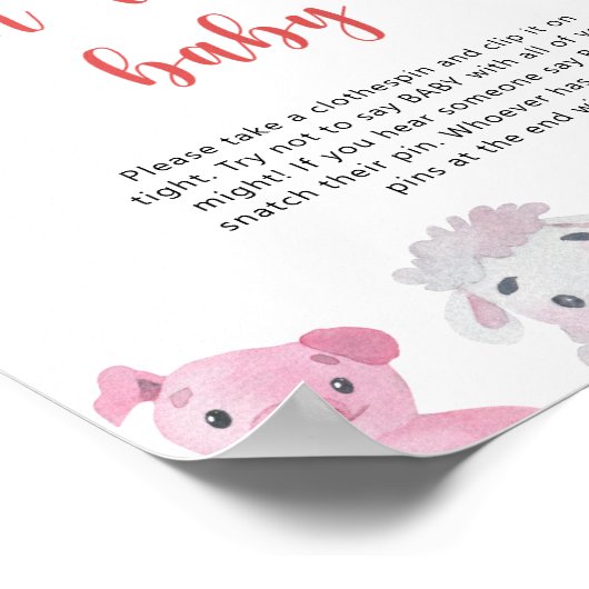 ファーム – 言わないベビーゲーム ポスター (角)