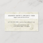 ファーム |野菜市オーガニック場農業 名刺 (裏面)