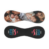 ファーモダンストファーズデイベビーフォトタイポグラフィブラック 野球ボール (パネル)